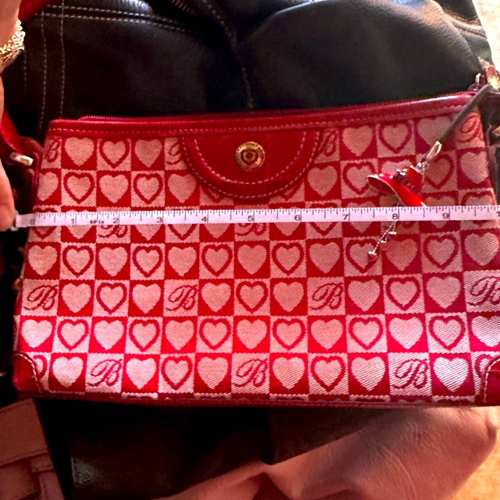 Brighton Elegant Red Heart Pattern Shoulder Bag - Picture 9 of 9